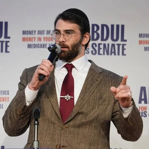 Bearded Man Giving a Speech