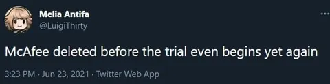 McAfee Deleted Before Trial