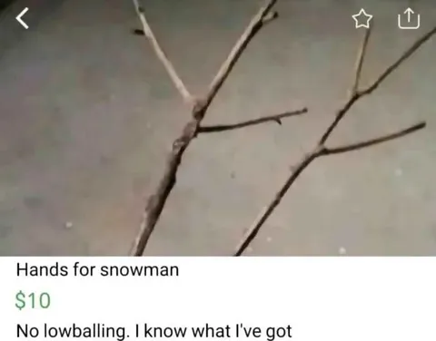 Hands for snowman listing