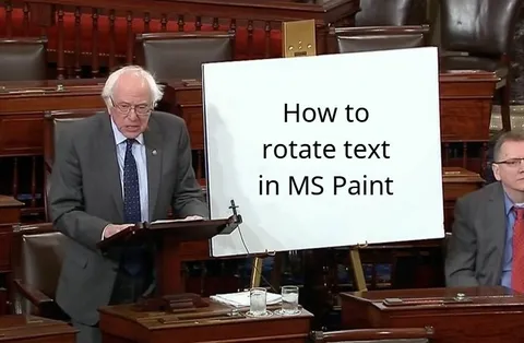 How to Rotate Text in MS Paint