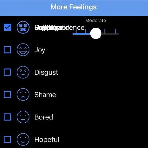 More Feelings Emotion Slider