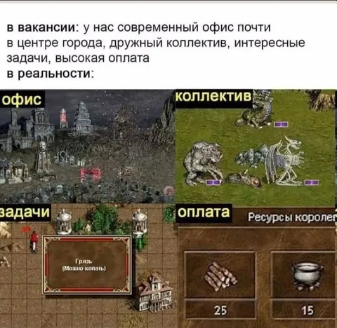 Вакансия и суровая реальность