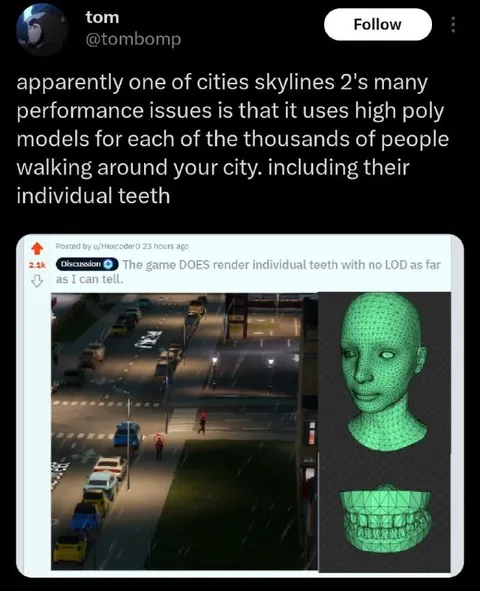 Cities Skylines 2 Individual Teeth