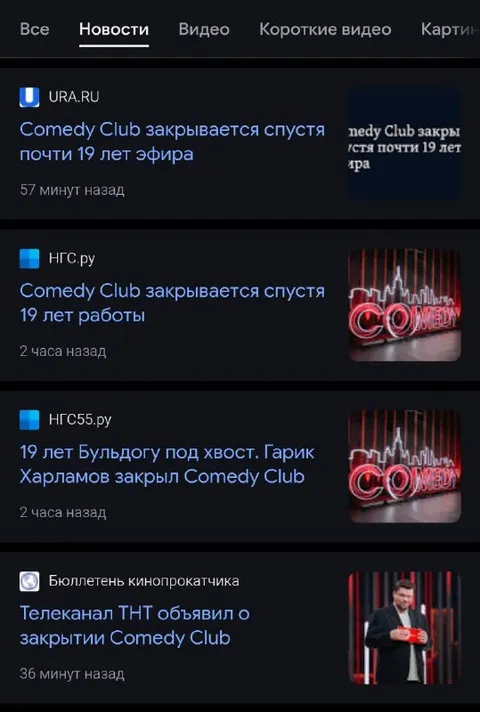 Comedy Club закрывается спустя 19 лет