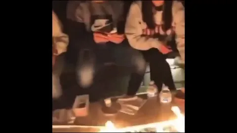 Шимпанзе орёт на камеру