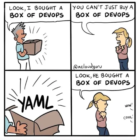 Box of DevOps YAML Joke