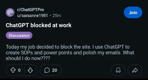 ChatGPT Blocked at Work