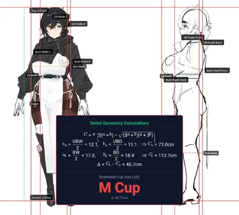 M Cup Geometry Calculations