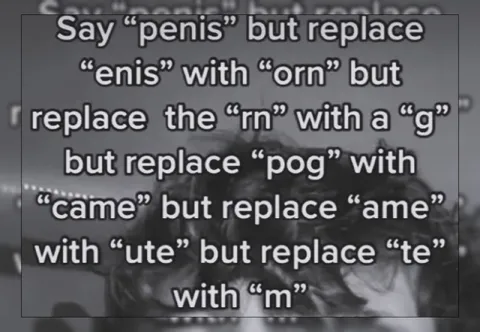 Penis Word Replacement Chain