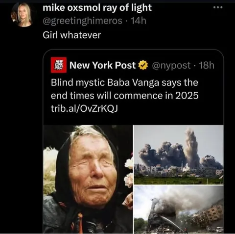 Baba Vanga Predicts 2025 Apocalypse