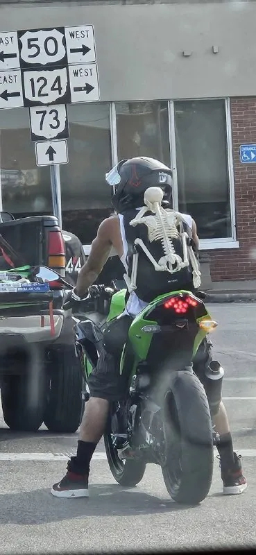 Skeleton Rider at the Intersection