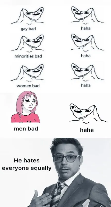 He Hates Everyone Equally