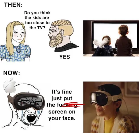 Kids Too Close to the TV Then Now