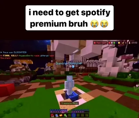Minecraft Player Needs Spotify Premium