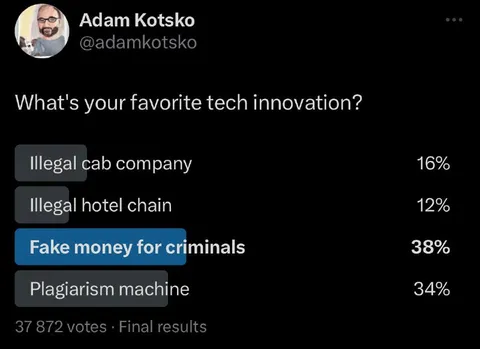 Fake Money Wins the Tech Poll