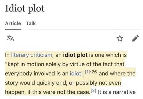 Idiot Plot Definition
