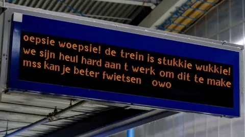 De trein is stukkie wukkie