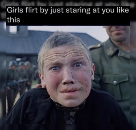 Girls Flirt by Staring