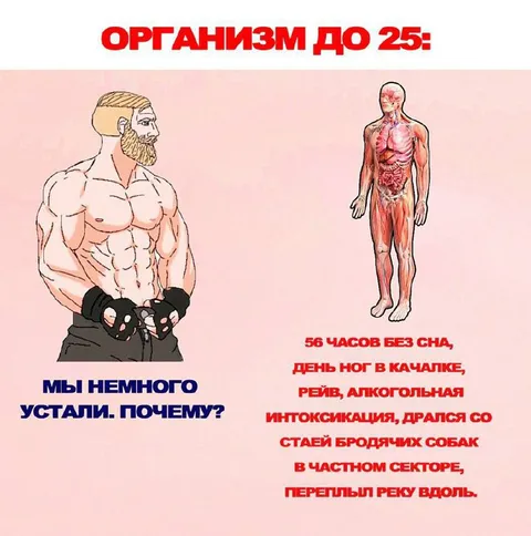 Организм до 25 лет