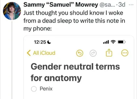 Gender Neutral Anatomy Terms