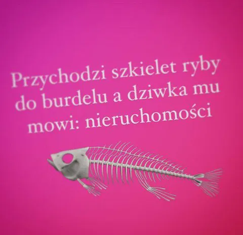 Szkielet ryby w burdelu