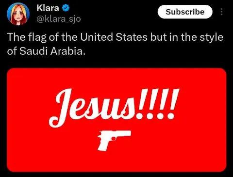 United States Flag Saudi Style