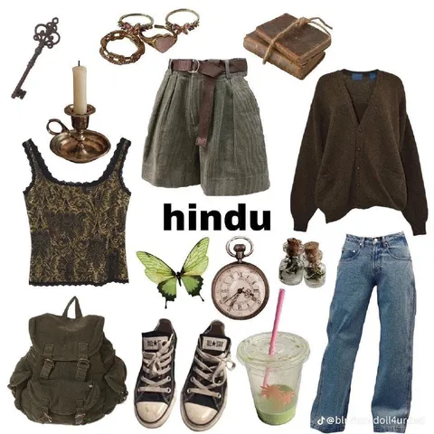 Hindu Vintage Aesthetic Collage