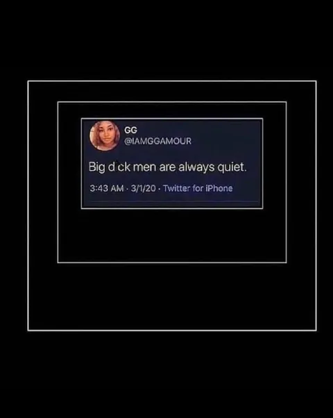 Big Dick Men Are Always Quiet