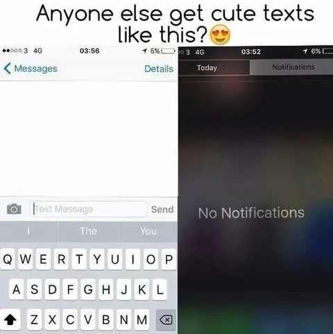 No Notifications Cute Texts