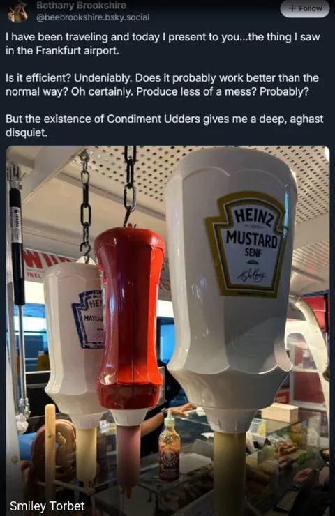 Condiment Udders at Frankfurt Airport