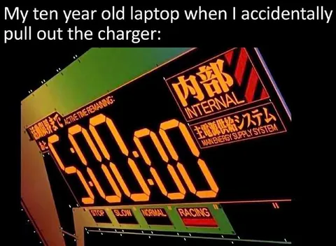 Laptop Battery Panic Countdown