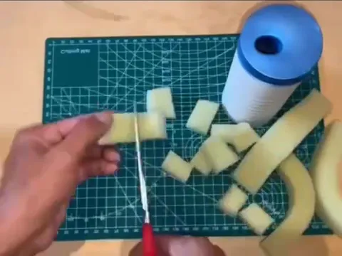 Самодельная ваза из губки