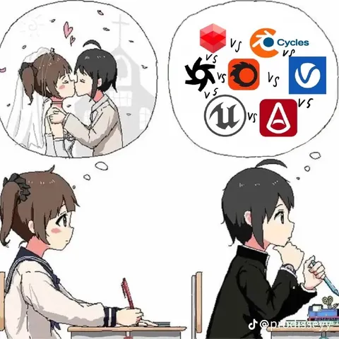 Anime Couple Chooses Between Tools