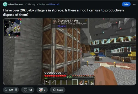 20k Baby Villagers in Storage