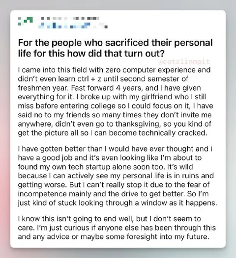 Tech Career Ruined My Personal Life