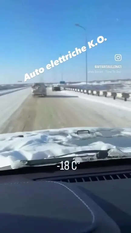 Auto elettriche K.O. a -18°C