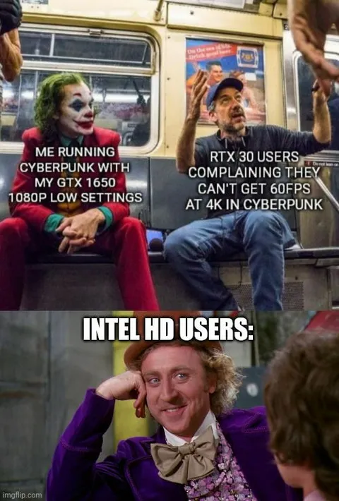Intel HD Users Watching Gamers Complain