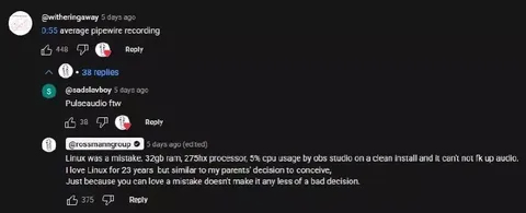 Linux Was a Mistake Comment Thread