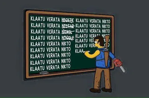 Klaatu Verata Nikto Corrections