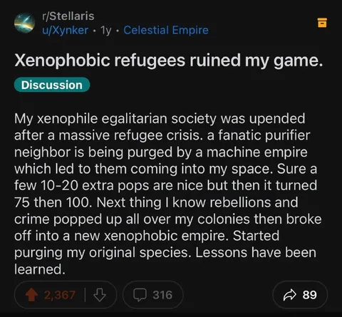 Xenophobic Refugees Ruined My Game