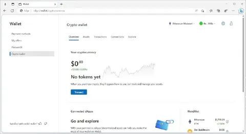 Microsoft Edge Crypto Wallet