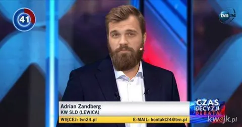Adrian Zandberg w telewizji