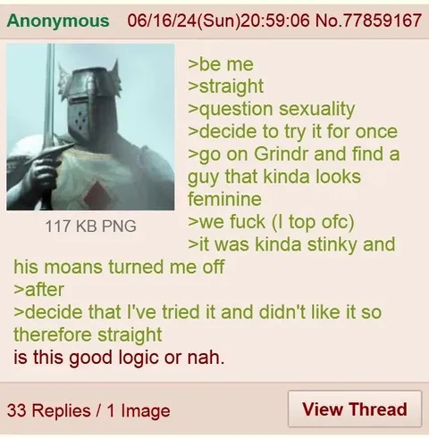 Straight Logic After Trying Grindr