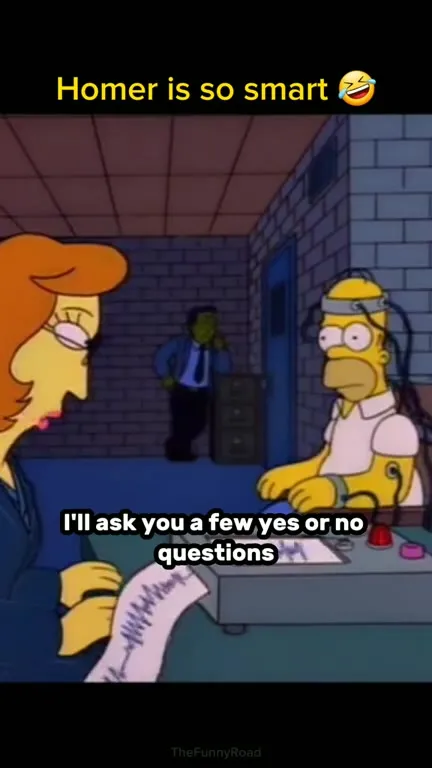 Homer Fails the Lie Detector