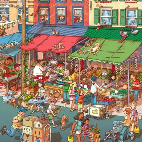 Busy Market Search Puzzle