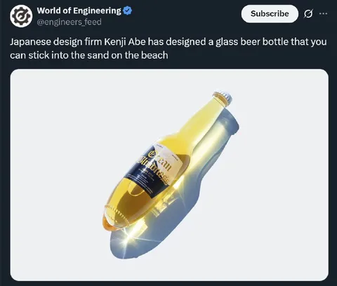 Beer Bottle for Beach Sand
