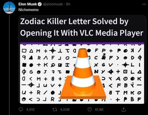 Zodiac Killer Letter Solved With VLC