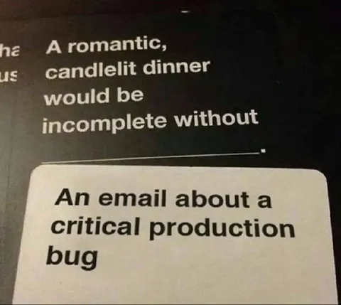 Romantic Dinner Production Bug