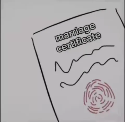 Put Your Finger on the Marriage Certificate