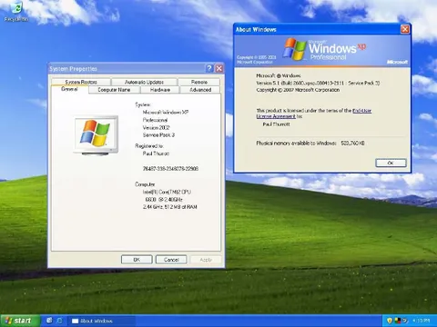 Windows XP Desktopcore Nostalgia